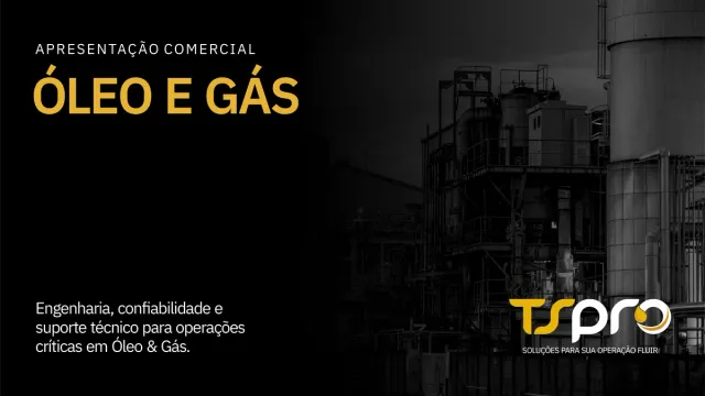 Capa da apresentação comercial da TSPro para Óleo & Gás